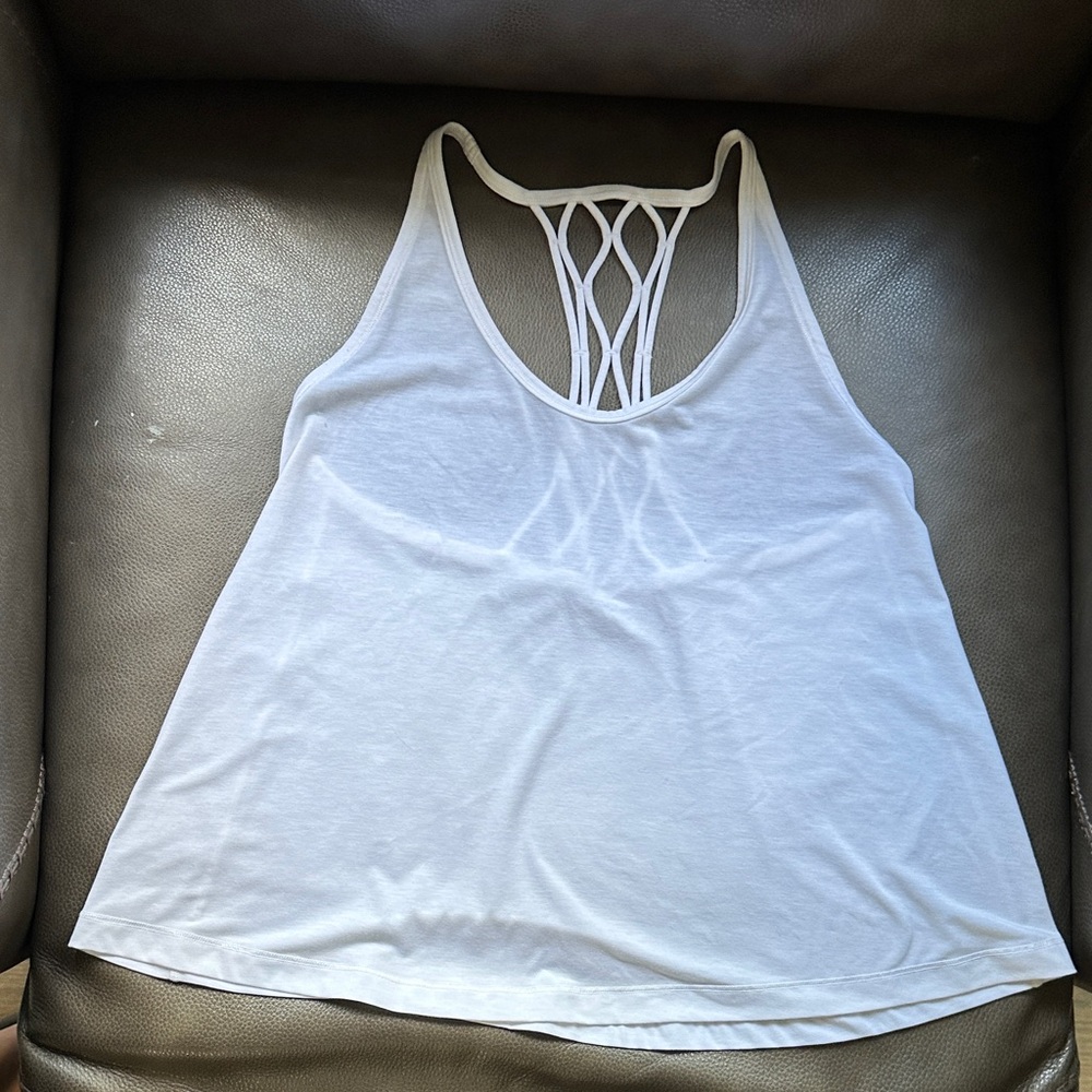 lululemon athletica White Tank Top with Strappy Back